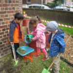 Vorgarten Kita Kinderburg in Borgfelde