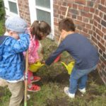 Vorgarten Kita Kinderburg in Borgfelde